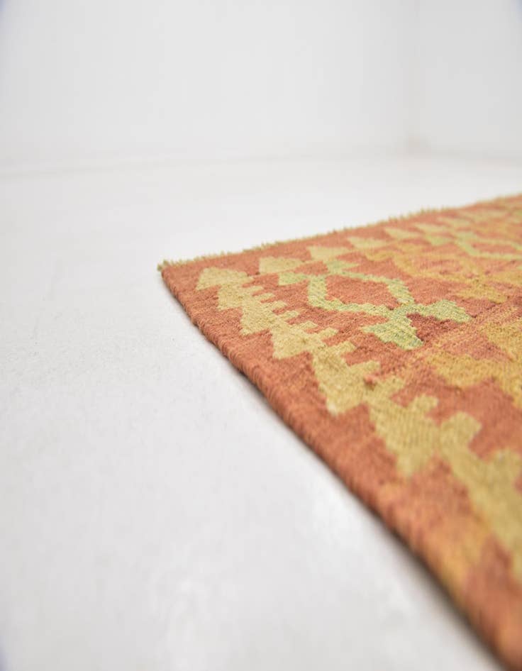 Detail image of 3' 4 x 5'  Hand Woven Kilim Waziri Wool Rug