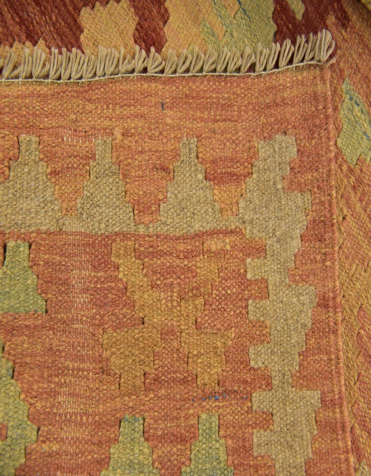Detail image of 3' 4 x 5'  Hand Woven Kilim Waziri Wool Rug