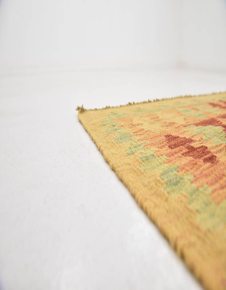 Detail image of 3' 4 x 5'  Hand Woven Kilim Waziri Wool Rug