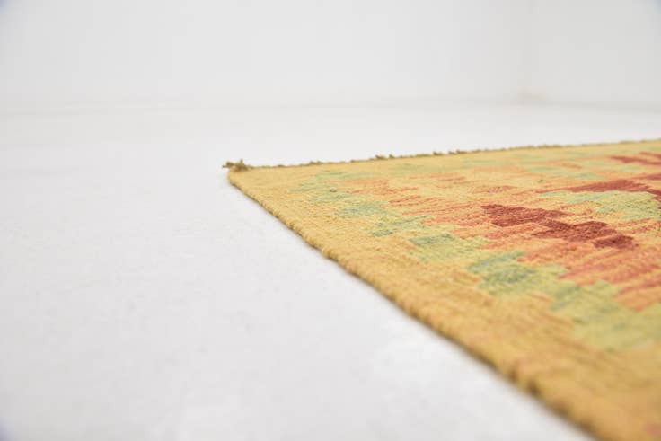Detail image of 3' 4 x 5' Hand Woven Kilim Waziri Wool Rug