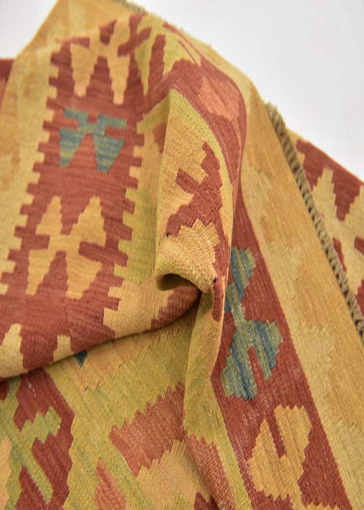 3' 2 x 5' Hand Woven Kilim Waziri Wool Rug