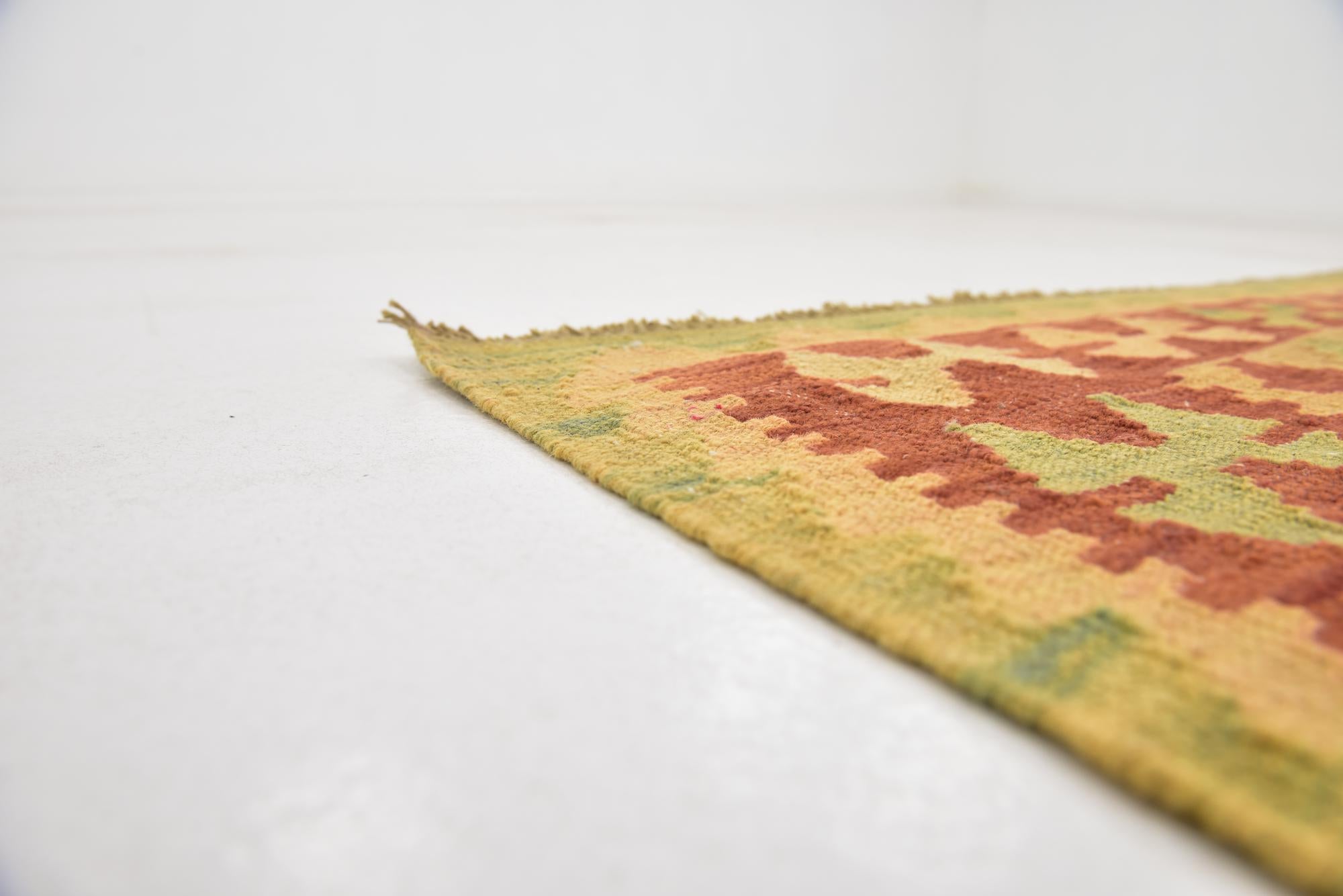 3' 5 x 5' Hand Woven Kilim Waziri Wool Rug