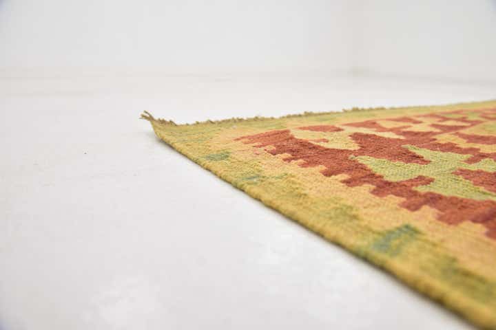 3' 5 x 5' Hand Woven Kilim Waziri Wool Rug