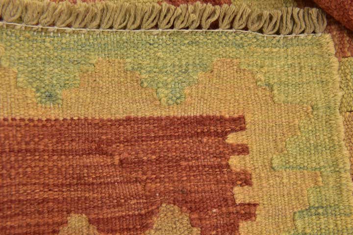 3' 5 x 5' Hand Woven Kilim Waziri Wool Rug