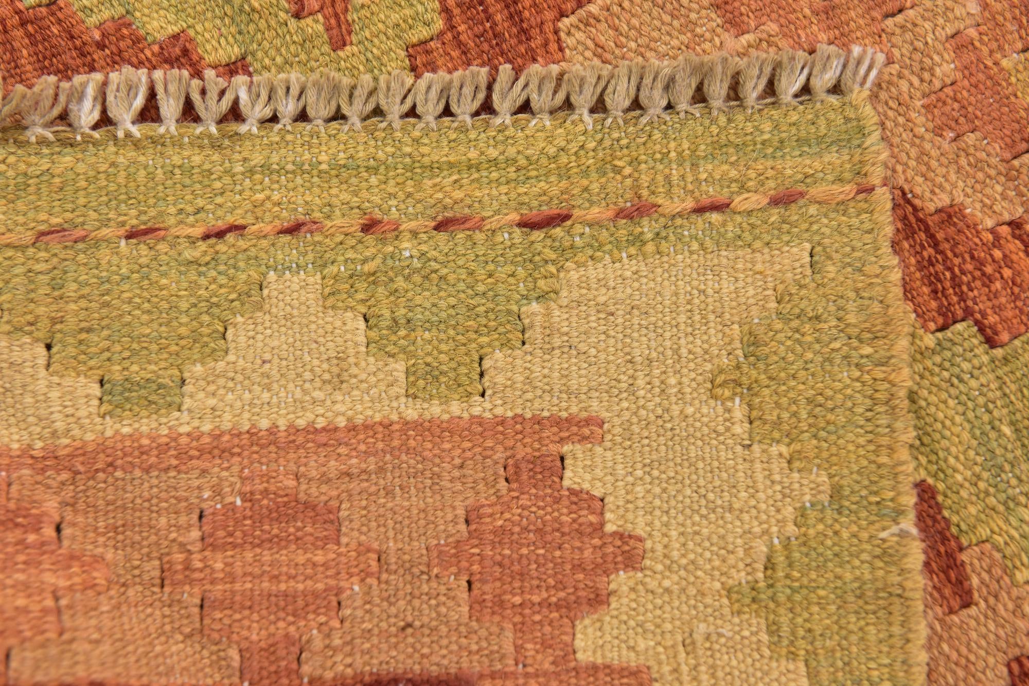 3' 3 x 5' Hand Woven Kilim Waziri Wool Rug