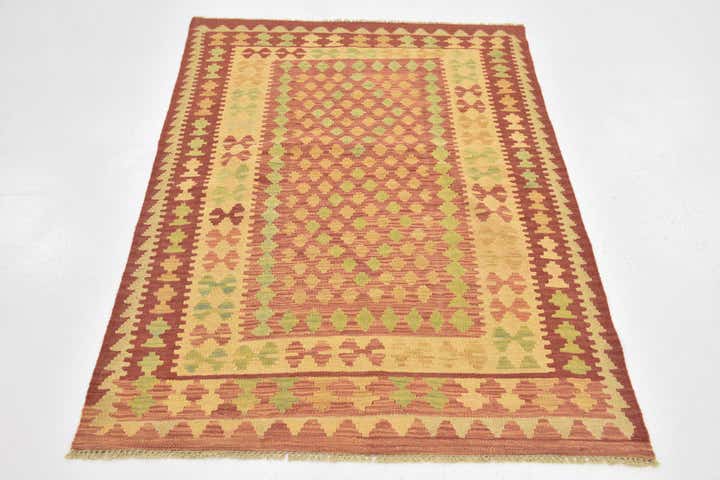 3' 3 x 5' Hand Woven Kilim Waziri Wool Rug