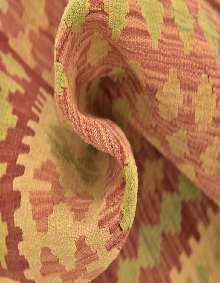 Detail image of 3' 3 x 5'  Hand Woven Kilim Waziri Wool Rug