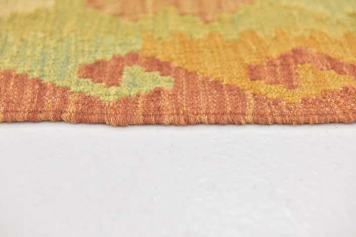 3' x 4' 10 Hand Woven Kilim Waziri Wool Rug