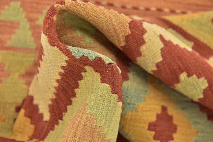 3' x 4' 10 Hand Woven Kilim Waziri Wool Rug