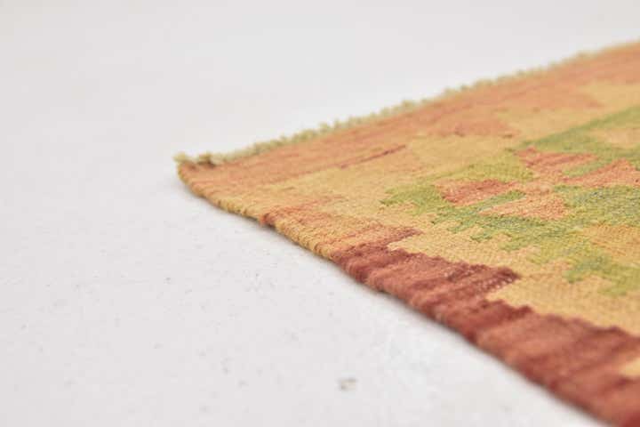 3' x 4' 9 Hand Woven Kilim Waziri Wool Rug