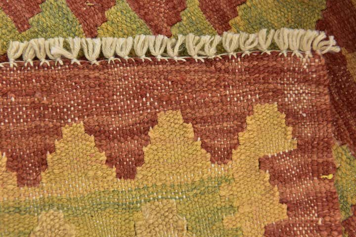 3' x 4' 9 Hand Woven Kilim Waziri Wool Rug