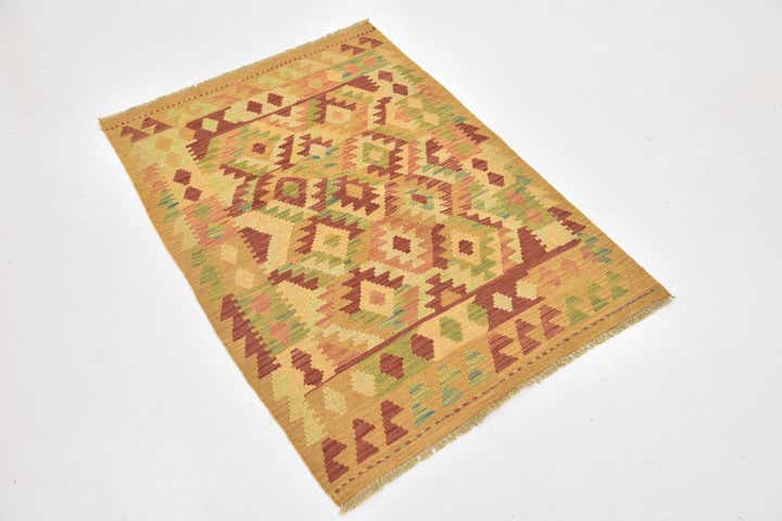 2' 9 x 4' Hand Woven Kilim Waziri Wool Rug