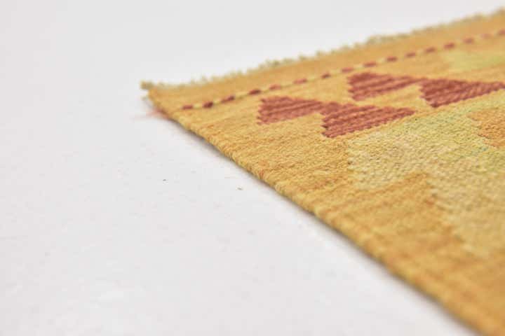 2' 9 x 4' Hand Woven Kilim Waziri Wool Rug
