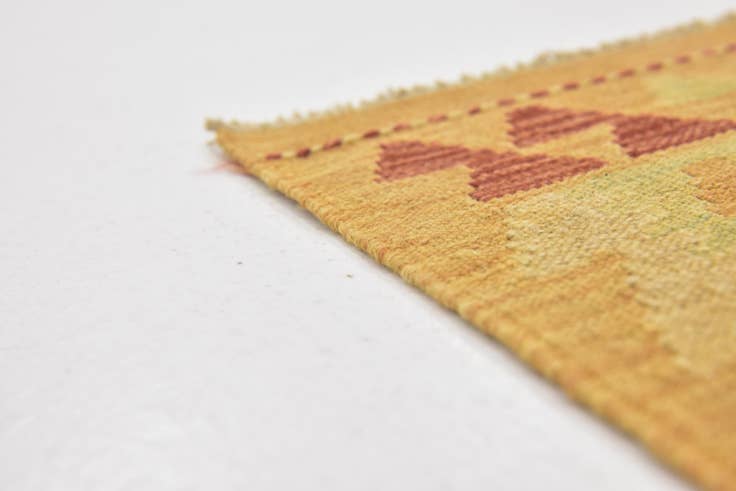Detail image of 2' 9 x 4' Hand Woven Kilim Waziri Wool Rug