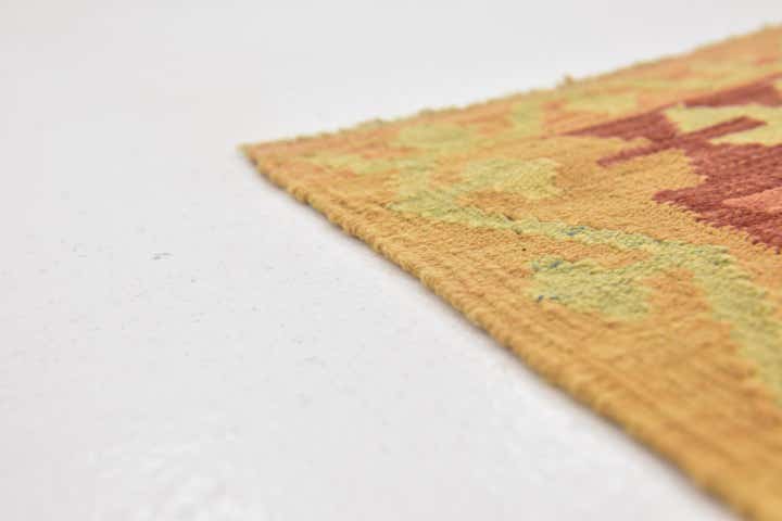 85cm x 130cm Handgewebt Kilim Waziri Wolle Teppich