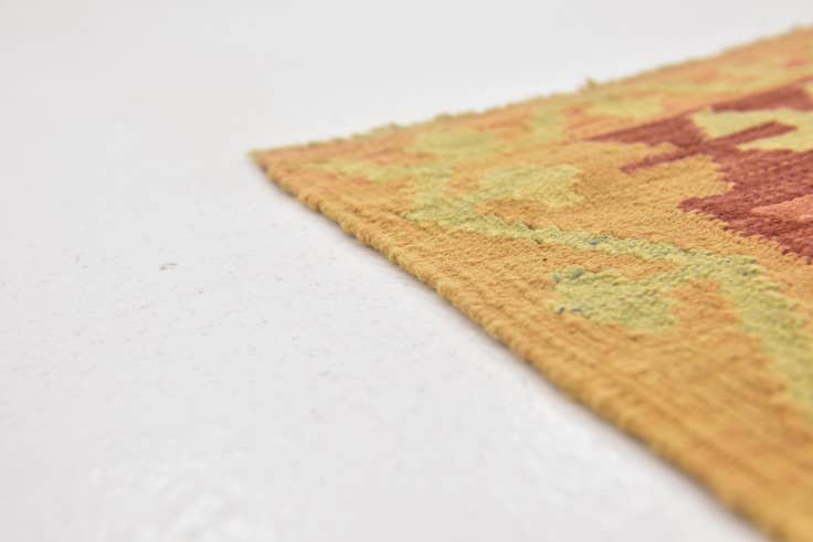 Detailansicht von 85cm x 130cm Handgewebt Kilim Waziri Wolle Teppich