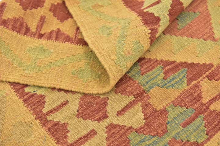 85cm x 130cm Handgewebt Kilim Waziri Wolle Teppich