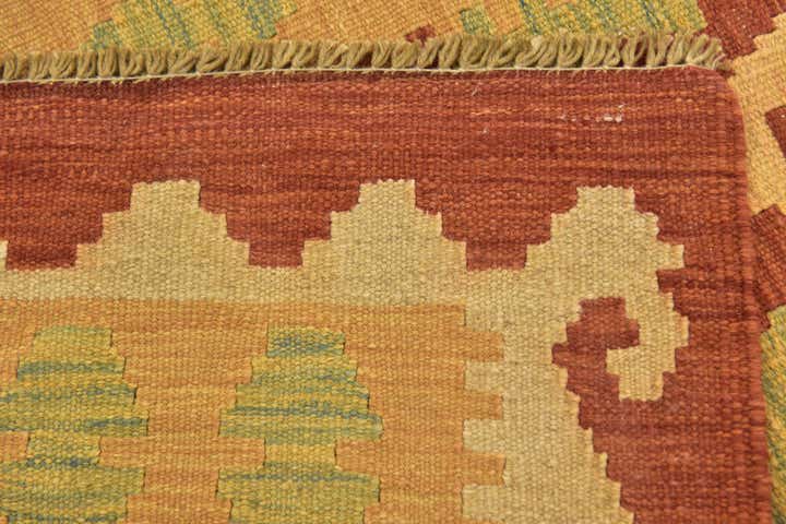 2' 7 x 4' 2 Hand Woven Kilim Waziri Wool Rug
