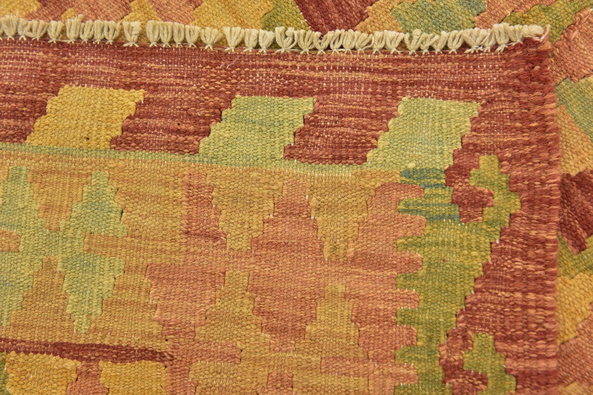 2' 8 x 4' 4 Hand Woven Kilim Waziri Wool Rug