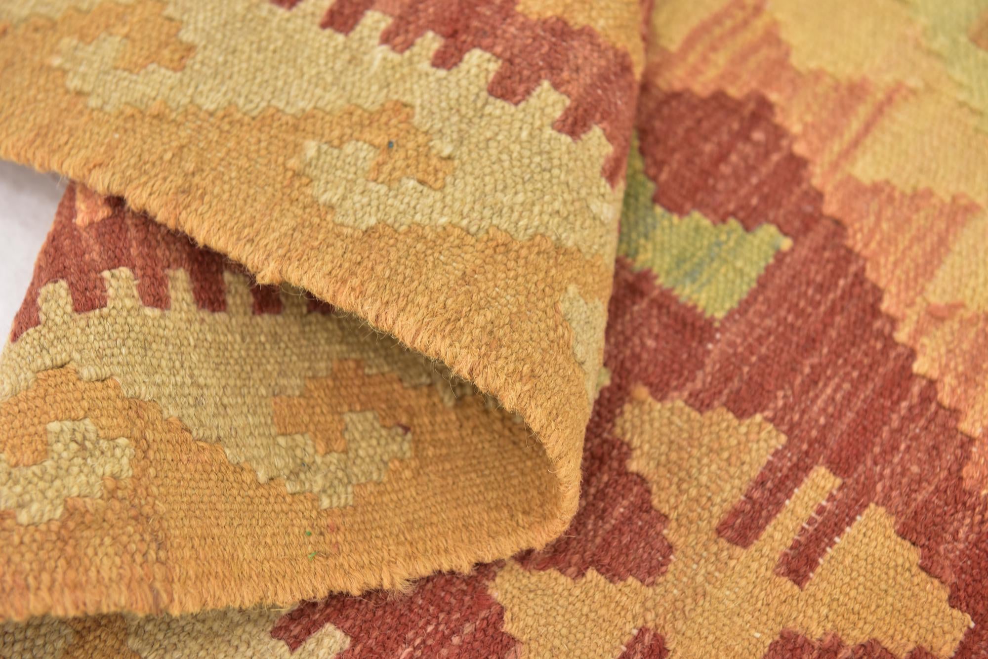 2' 8 x 4' 4 Hand Woven Kilim Waziri Wool Rug