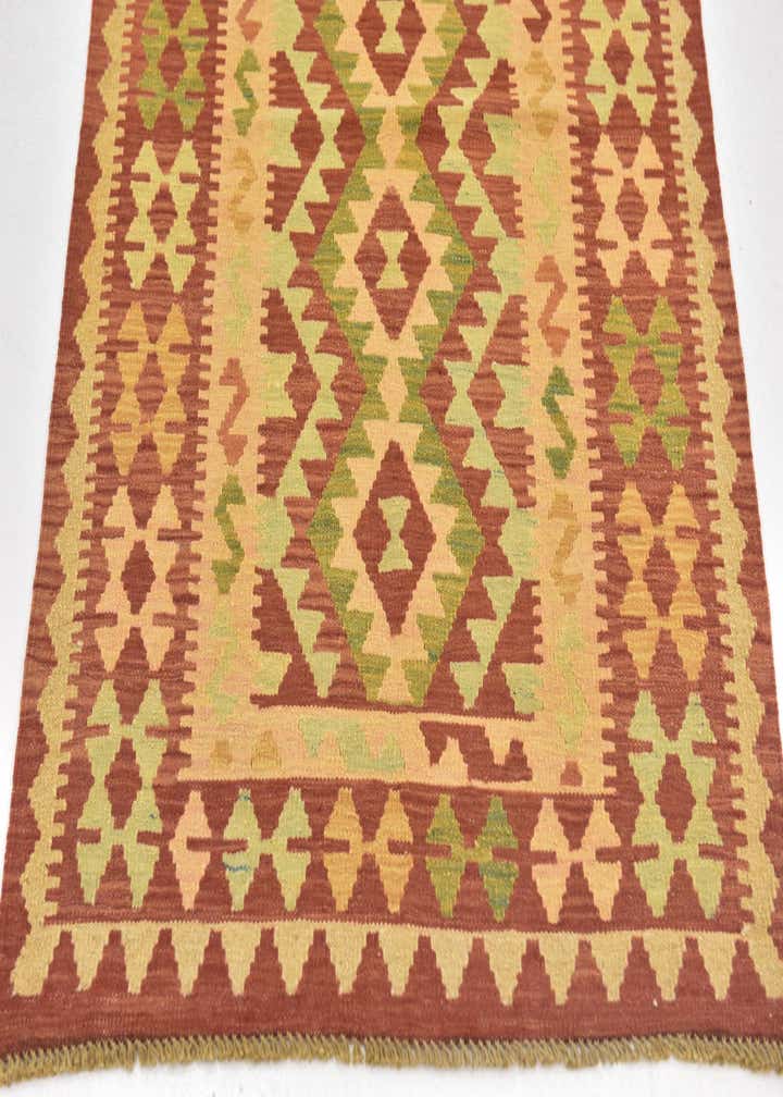 2' 10 x 4' 6 Hand Woven Kilim Waziri Wool Rug