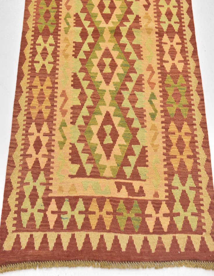 Detail image of 2' 10 x 4' 6  Hand Woven Kilim Waziri Wool Rug