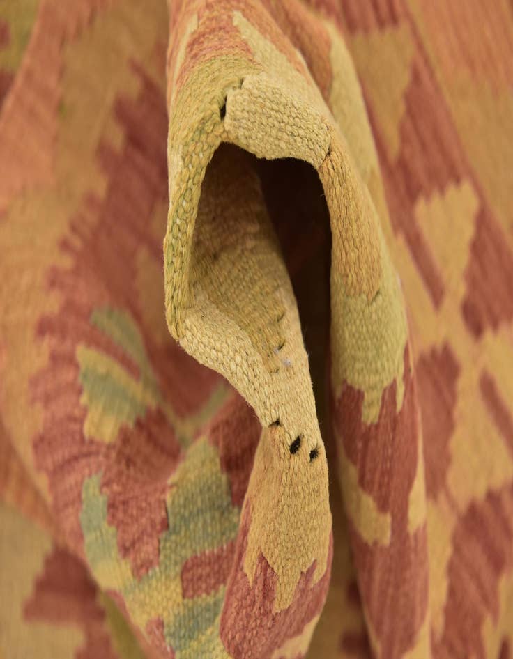 Detail image of 2' 6 x 4' 3  Hand Woven Kilim Waziri Wool Rug