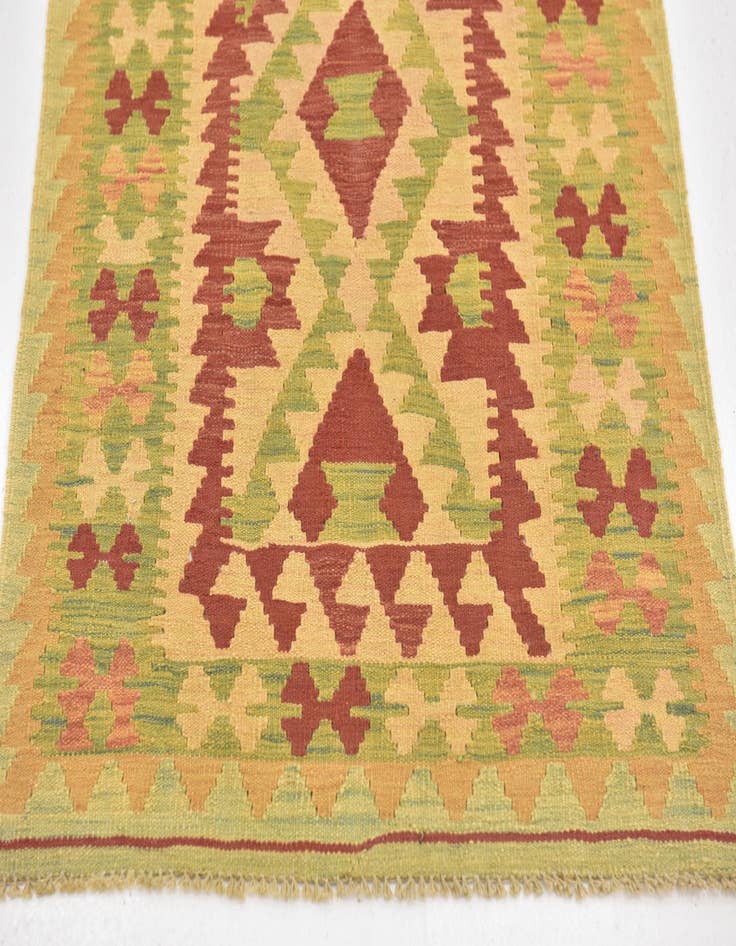 Detail image of 2' 7 x 4' 4  Hand Woven Kilim Waziri Wool Rug