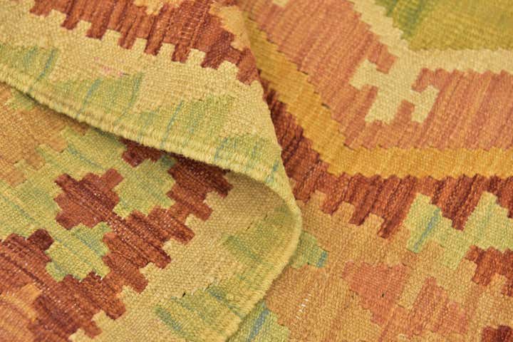3' x 4' 10 Hand Woven Kilim Waziri Wool Rug
