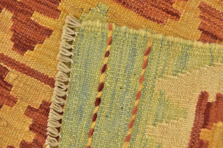 3' x 4' 10 Hand Woven Kilim Waziri Wool Rug
