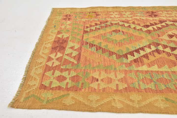 3' 3 x 5' Hand Woven Kilim Waziri Wool Rug