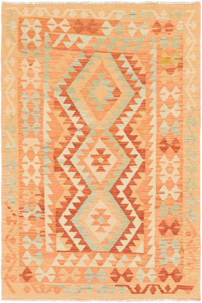 3' 3 x 5' Hand Woven Kilim Waziri Wool Rug
