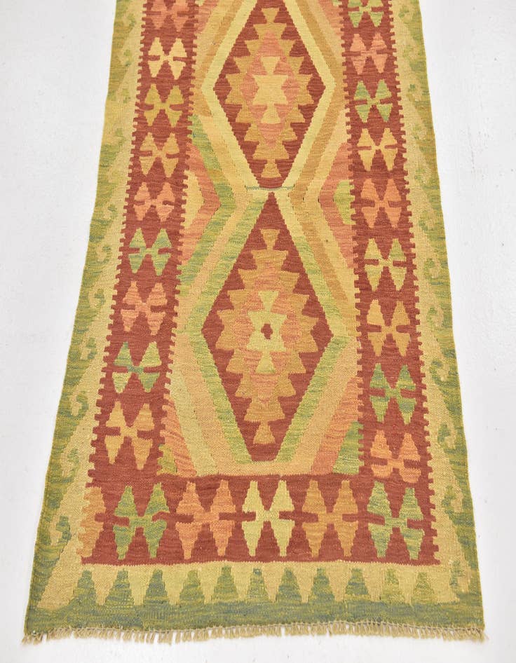 Detail image of 3' 2 x 5'  Hand Woven Kilim Waziri Wool Rug