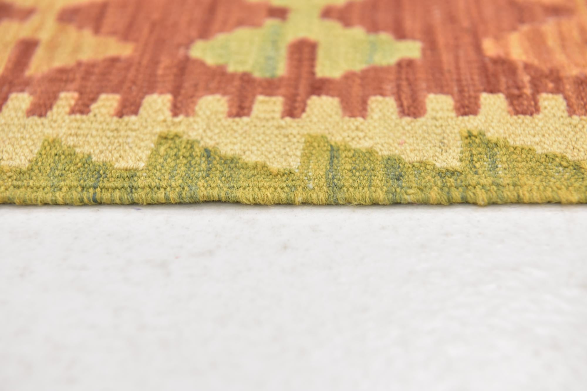 2' 8 x 4' 5 Hand Woven Kilim Waziri Wool Rug