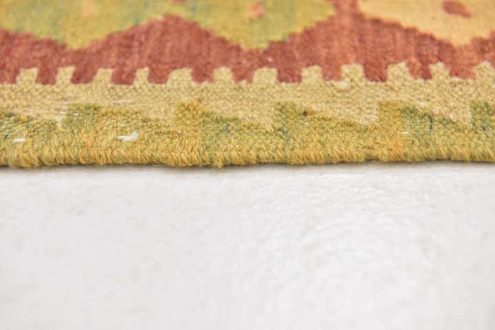 2' 10 x 4' 2 Hand Woven Kilim Waziri Wool Rug