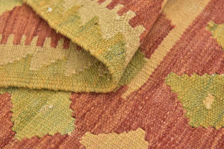 2' 10 x 4' 2 Hand Woven Kilim Waziri Wool Rug