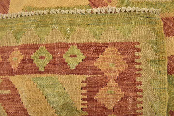 2' 10 x 4' 2 Hand Woven Kilim Waziri Wool Rug