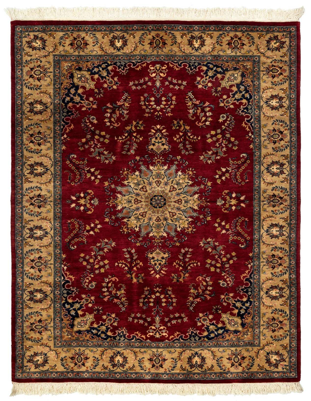 4' 2 x 6' 3 Hand Knotted Lahour Oriental Wool Rug