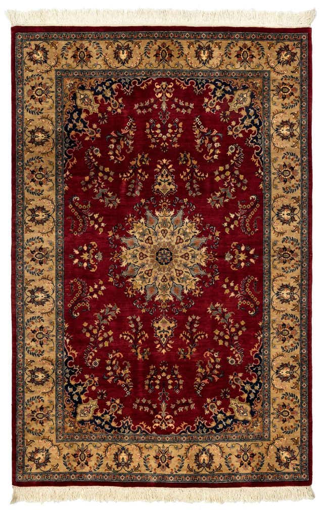 4' 2 x 6' 3 Hand Knotted Lahour Oriental Wool Rug