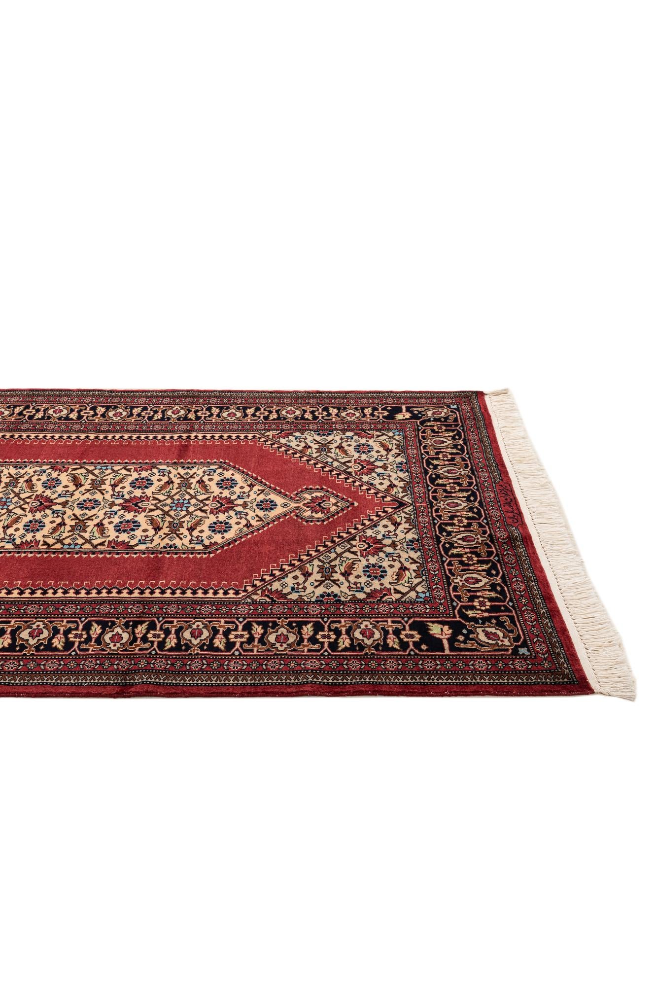 4' 3 x 6' Hand Knotted Lahour Oriental Wool Rug