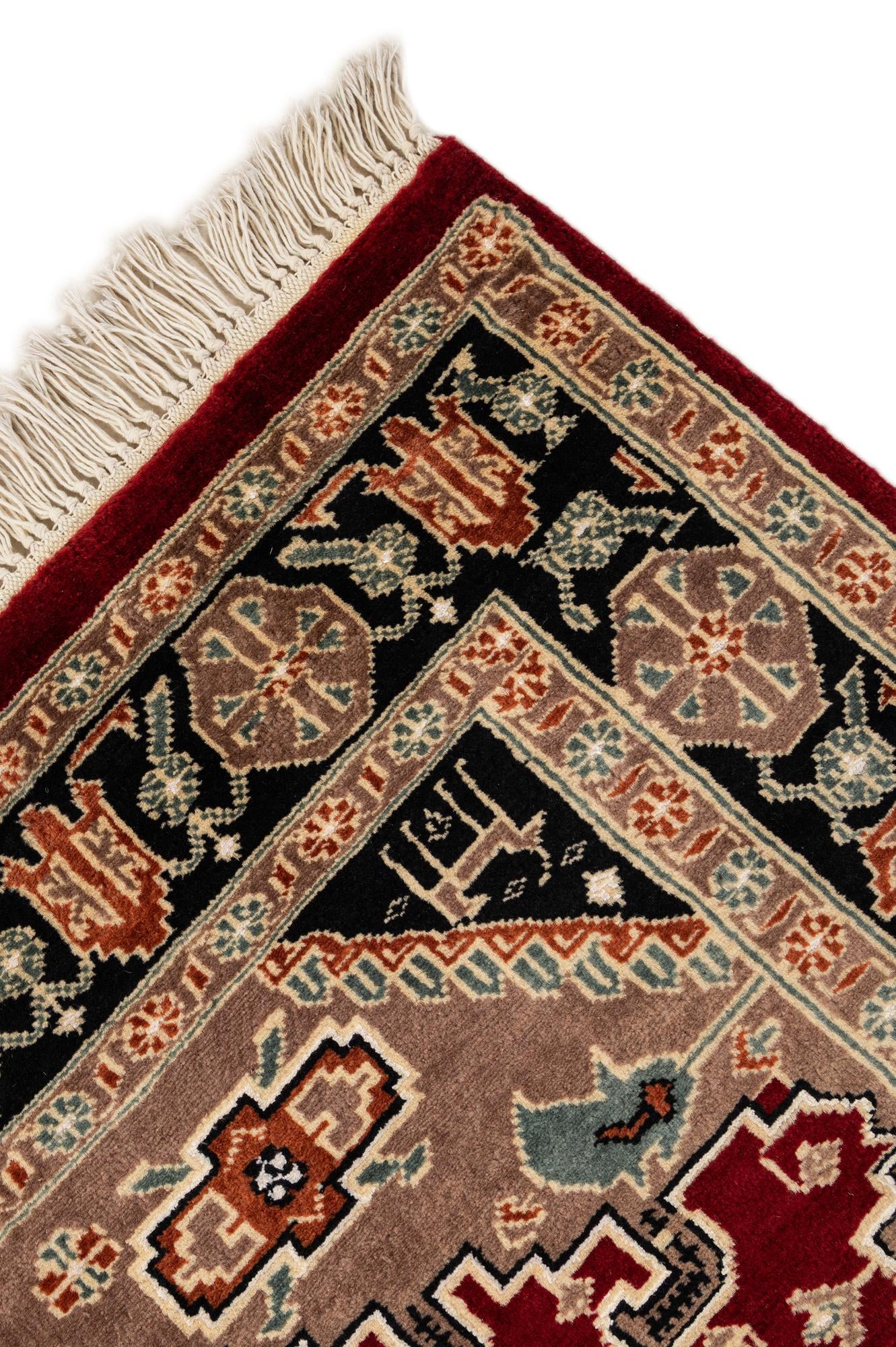 4' 3 x 6' 5 Hand Knotted Lahour Oriental Rug