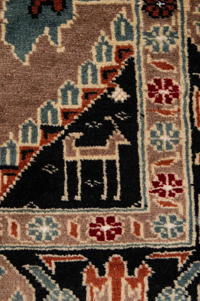 4' 3 x 6' 5 Hand Knotted Lahour Oriental Rug