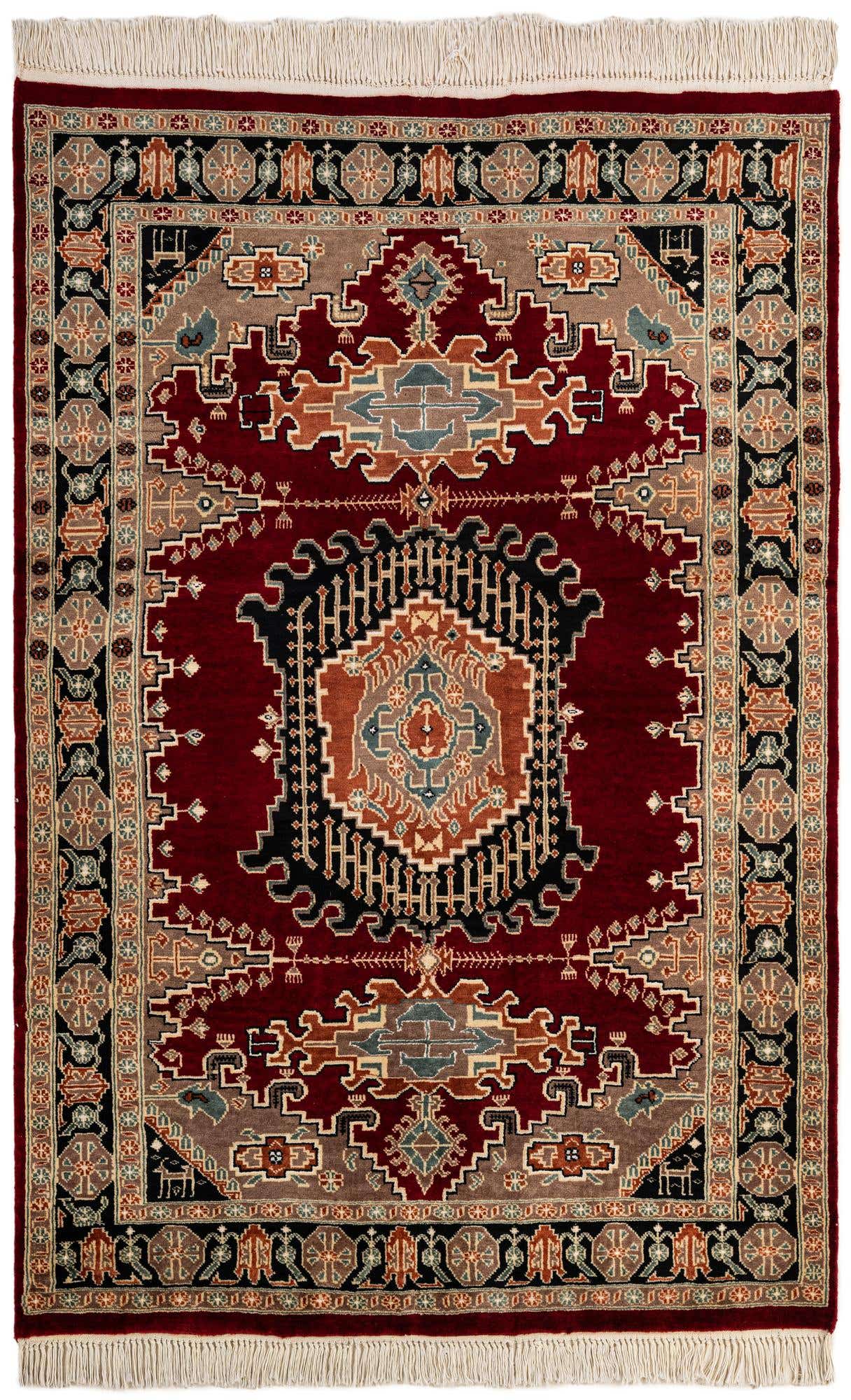 4' 3 x 6' 5 Hand Knotted Lahour Oriental Rug