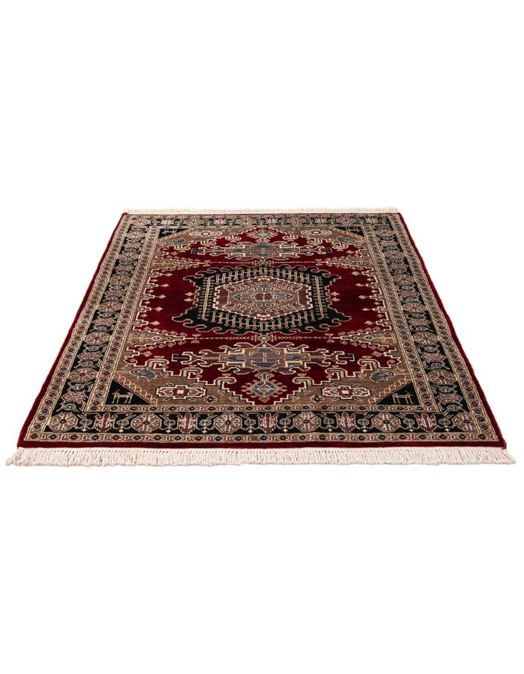 Detail image of 4' 2 x 6' 2  Hand Knotted Lahour Oriental Rug