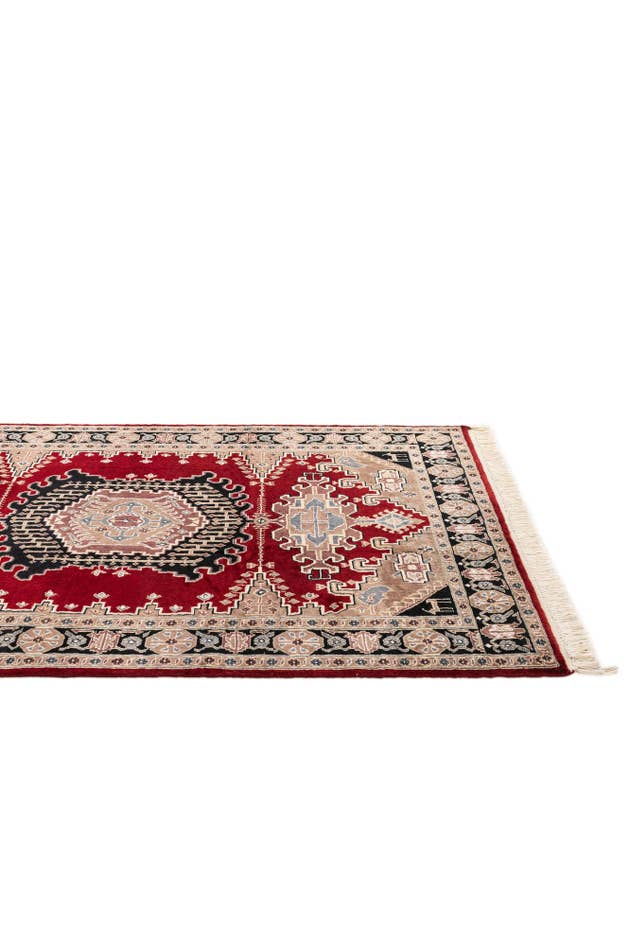 Detail image of 4' 2 x 6' 2 Hand Knotted Lahour Oriental Rug