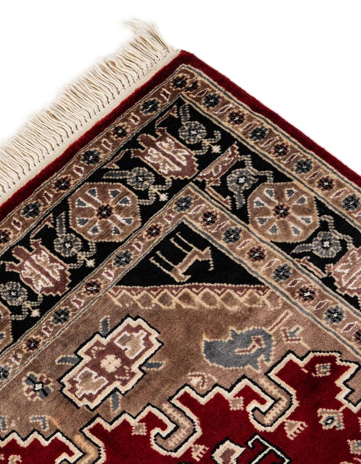 Detail image of 4' 2 x 6' 2  Hand Knotted Lahour Oriental Rug