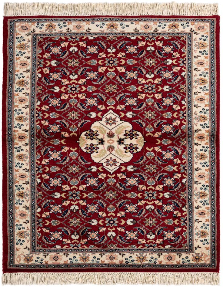 Detail image of 3' 2 x 4' 10 Hand Knotted Lahour Wool Rug