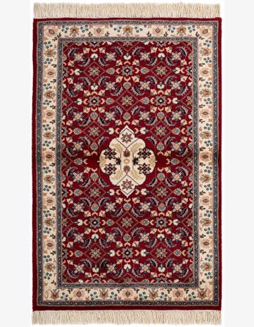 3' 2 x 4' 10 Hand Knotted Lahour Wool Rug