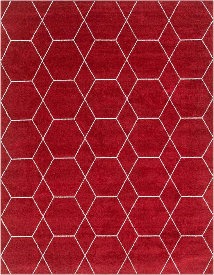 Detail image of 7' 10 x 11' Lattice Frieze Rug