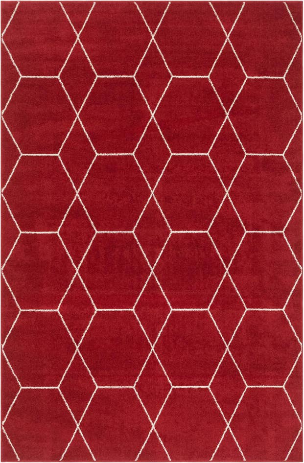 Detail image of 6' x 9' Lattice Frieze Rug